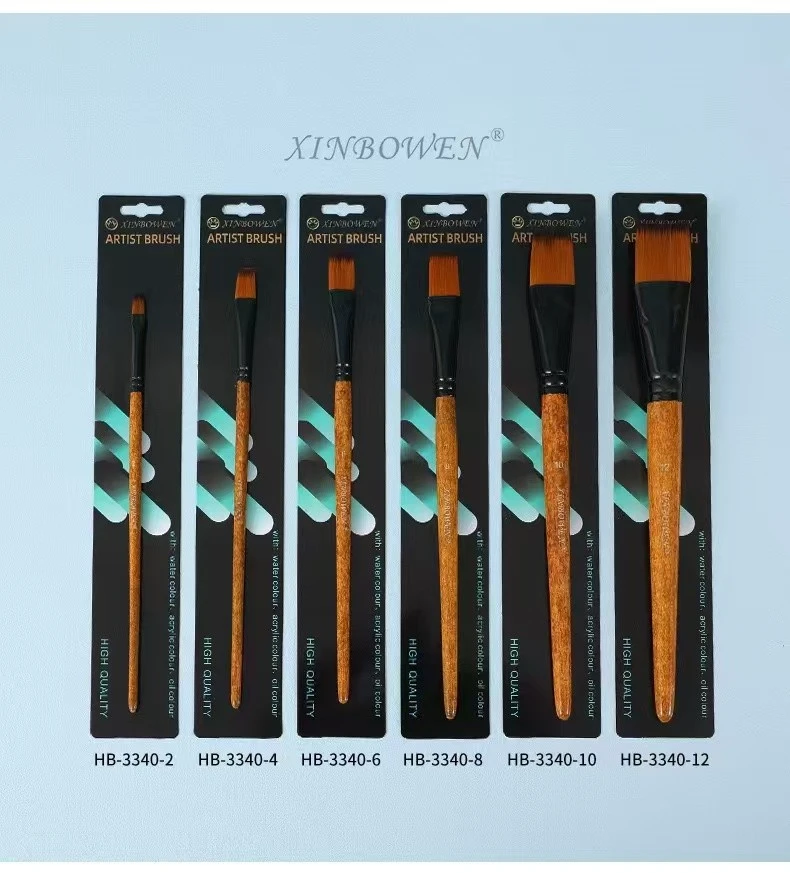 Brush Markers With Wooden Handles in Various Sizes6mm9mm12mm20mm25mm