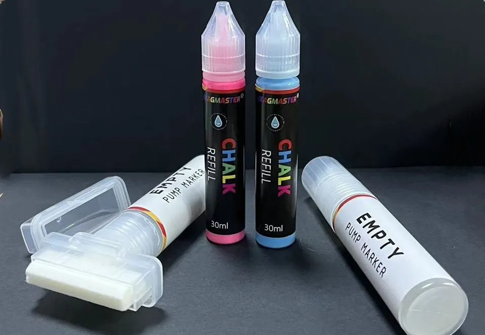 Tagmaster Liquid Chalk Refill: 30ml Capacity, Suitable For Various Liquid Chalk Pens. Eco-friendly, Non-toxic, Vibrant Colors, And Easy To Erase.